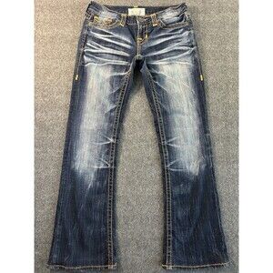Big Star Liv Boot Cut Women’s Jeans 28L 32x31 Legendary Dark Blue Denim Vintage